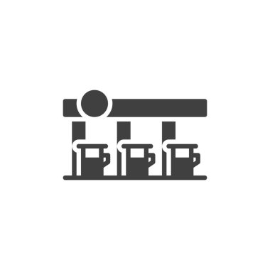 Benzin istasyonu vektör simgesi