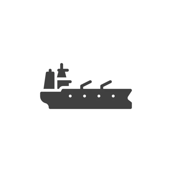 Oil tanker ship vector icon — Stock Vector