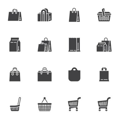 alışveriş çantası vector Icons set