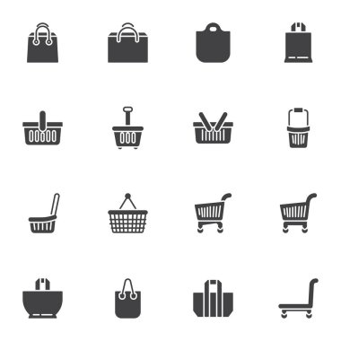 Alışveriş bağlantılı vektör simgeleri belirlendi