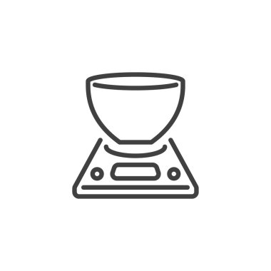 Mutfak ölçekli çizgi simgesi