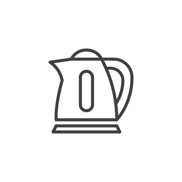 Electric kettle line icon — Stock Vector