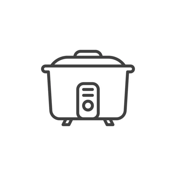 Electric rice cooker line icon — Stock Vector