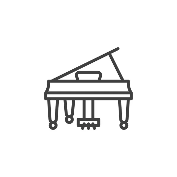 Grand piano line icon — Stock Vector