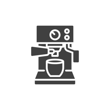 Kahve makinesi ön görünüm vektör simgesi