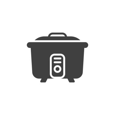 Elektrikli pirinç pişirici vektör simgesi
