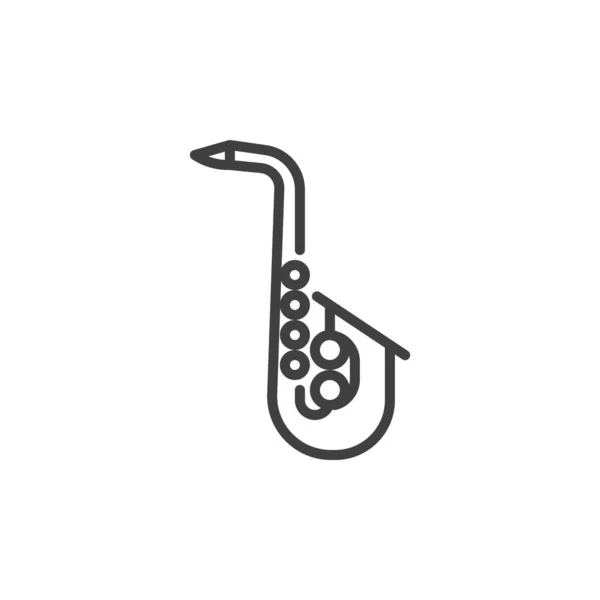 Saxofoon lijn pictogram — Stockvector