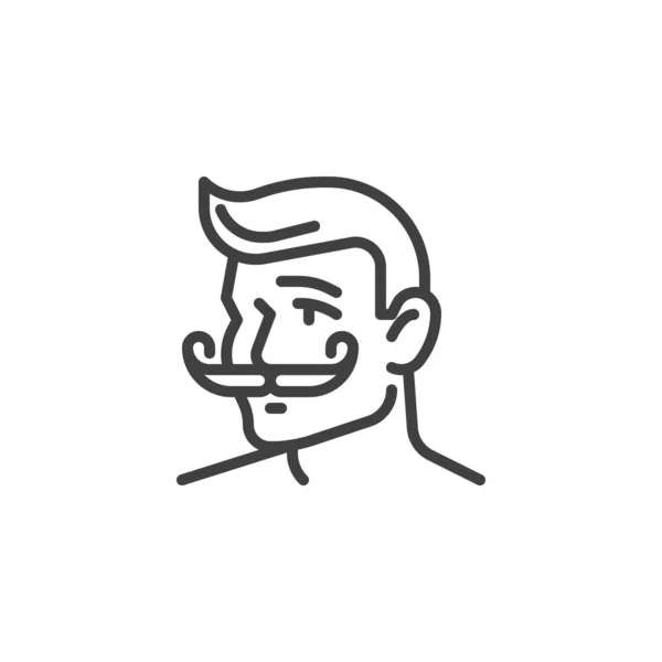 Mann mit Schnurrbart — Stockvektor