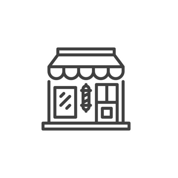 Berber dükkanı inşa etme simgesi — Stok Vektör