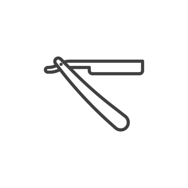 Icono de línea de afeitar recta — Vector de stock