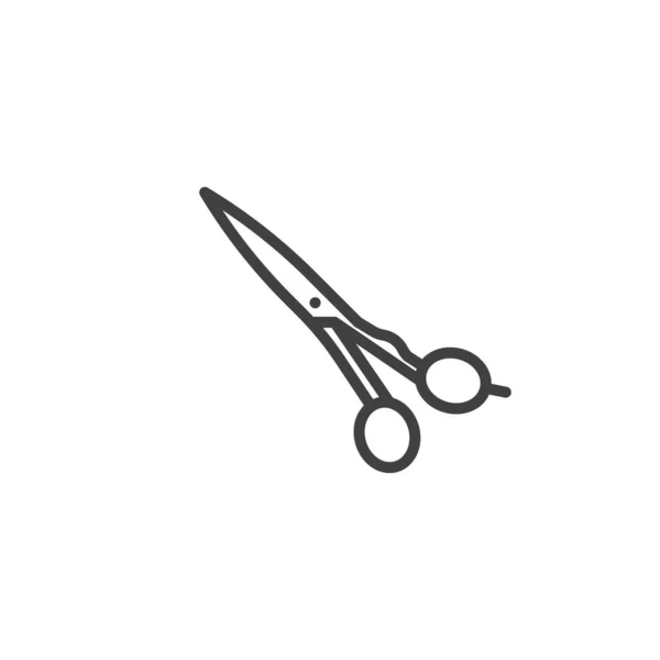 Cabelo Shears ícone de linha — Vetor de Stock