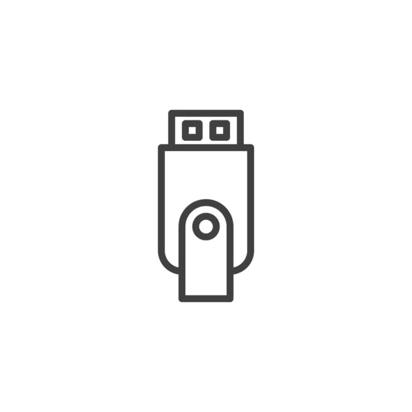 Ikona linii USB Flash — Wektor stockowy