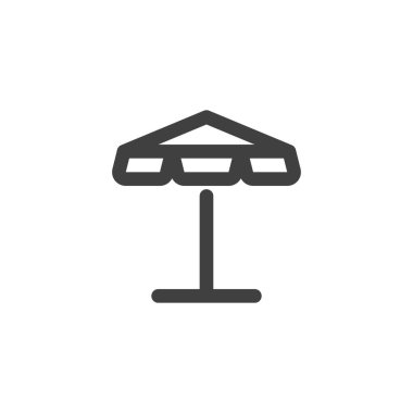 Güneş şemsiyesi satırı simgesi