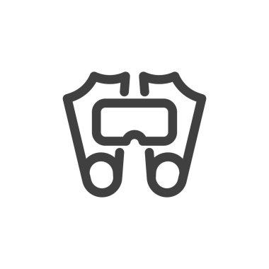 Dalgıç maskesi ve palet çizgisi simgesi