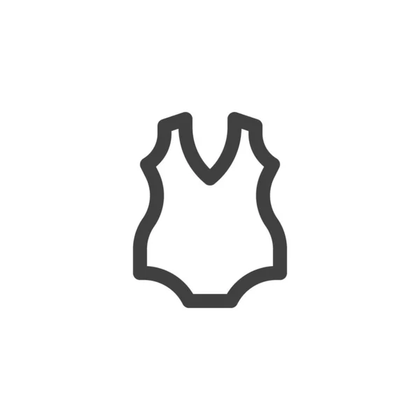 Icône ligne maillot de bain femme — Image vectorielle