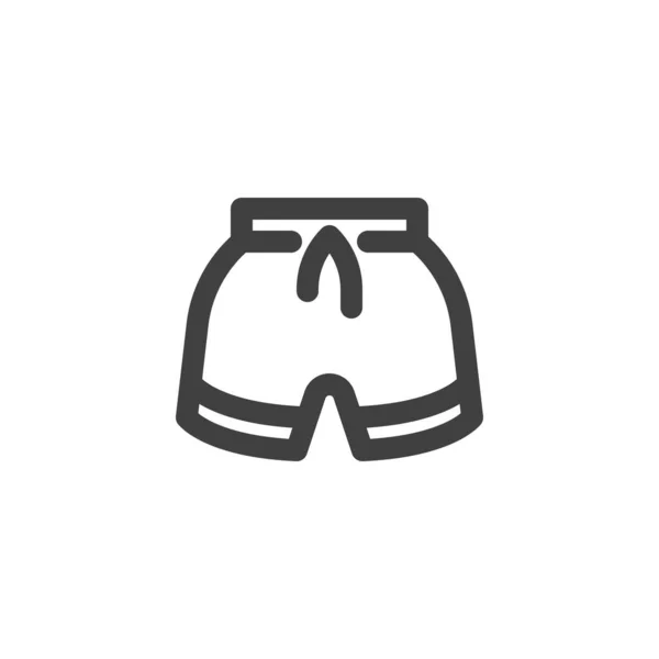 Icona linea pantaloncini estivi — Vettoriale Stock