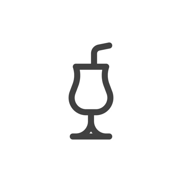 Symbol für Cocktailglaslinie — Stockvektor