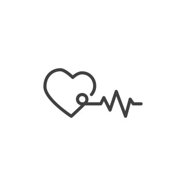 Kalp atış çizgisi simgesi