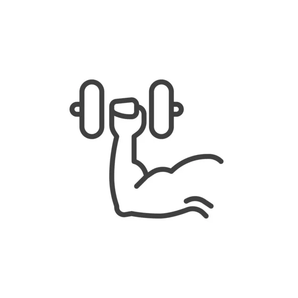 Icono de línea de crecimiento muscular — Archivo Imágenes Vectoriales