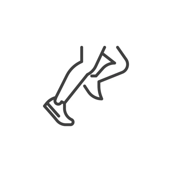 Running feet line icon — Vector de stock