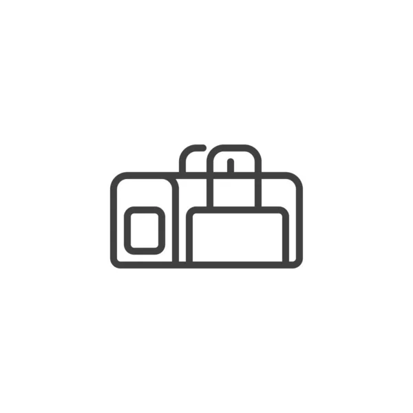 Icône de ligne de sac de gymnase — Image vectorielle