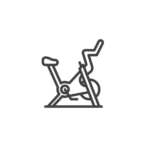 Exercise bike line icon — Stock Vector