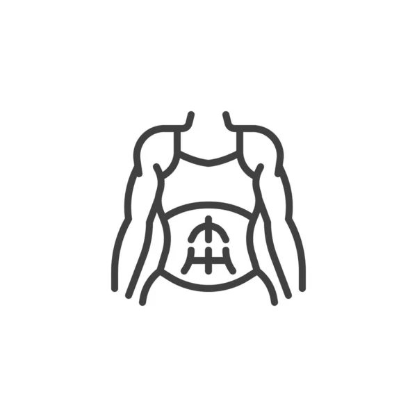 Vrouw slanke lichaam lijn pictogram — Stockvector