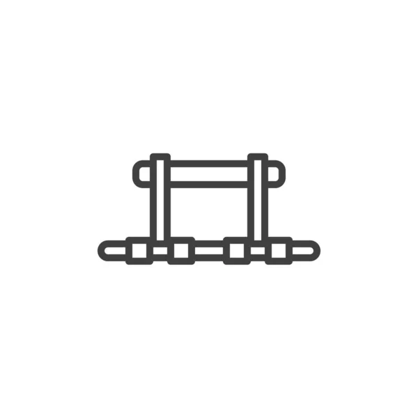 Icono de línea de barra horizontal — Vector de stock