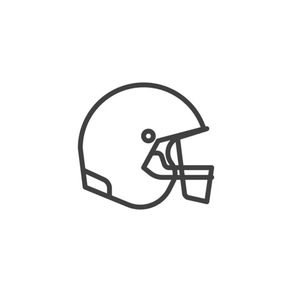 Rugby helmet line icon — Image vectorielle