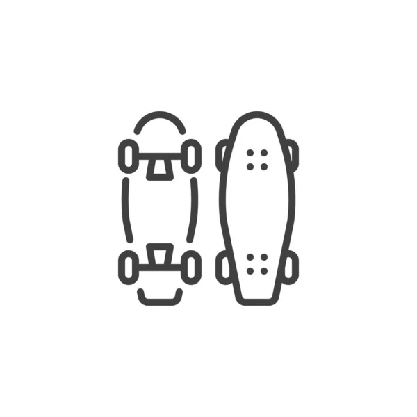 Icona linea skateboard — Vettoriale Stock