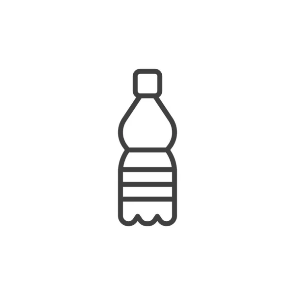 Icône de ligne de bouteille en plastique — Image vectorielle
