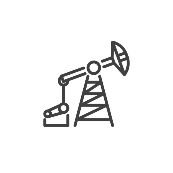 Icono de línea bomba de aceite — Vector de stock
