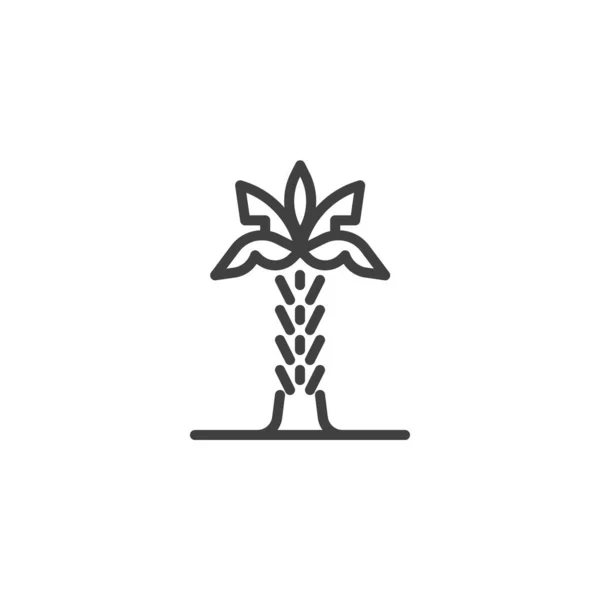 Ícone de linha de palmeira —  Vetores de Stock