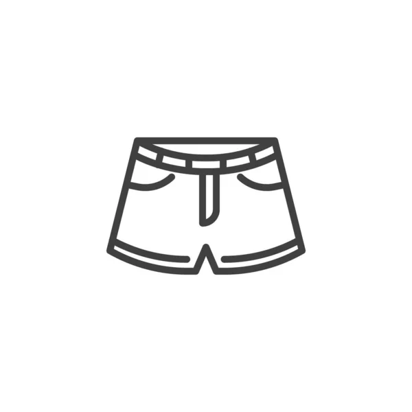 Deporte línea de pantalones cortos icono — Archivo Imágenes Vectoriales
