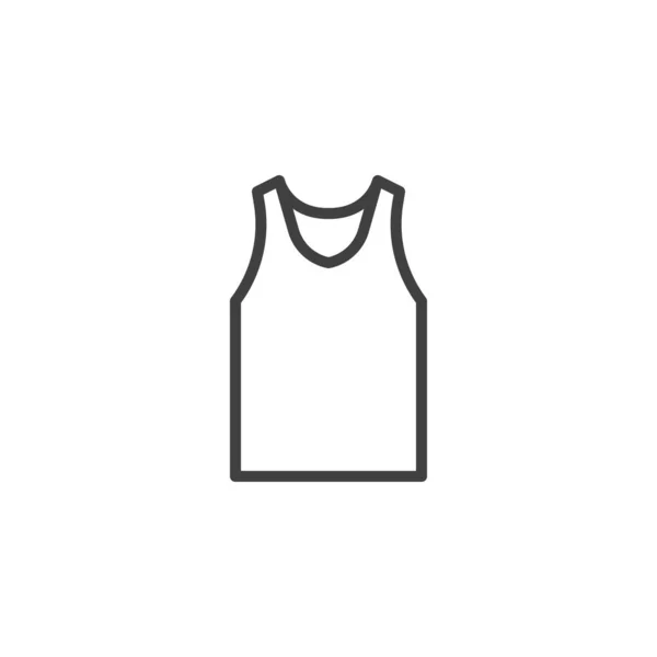 Mouwloos shirt line icon — Stockvector