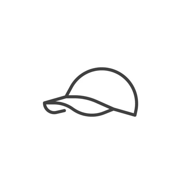 Linia baseball cap ikona — Wektor stockowy