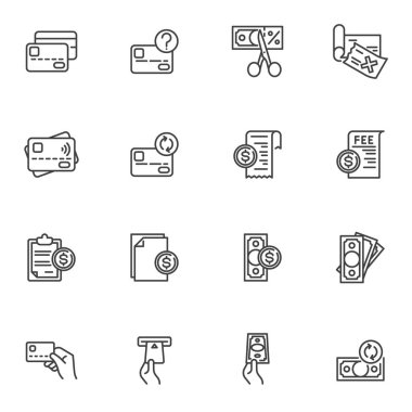 Ödeme ile ilgili satır simgeleri ayarlandı