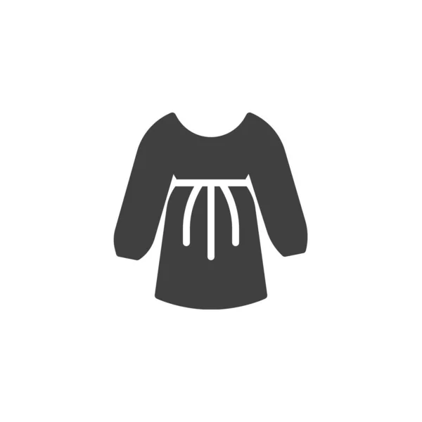 Lång ärm klänning vektor ikon — Stock vektor