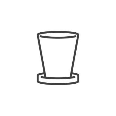 Boş çiçek saksısı çizgi simgesi