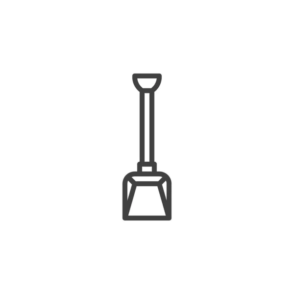 Square shovel line icon — Vector de stock