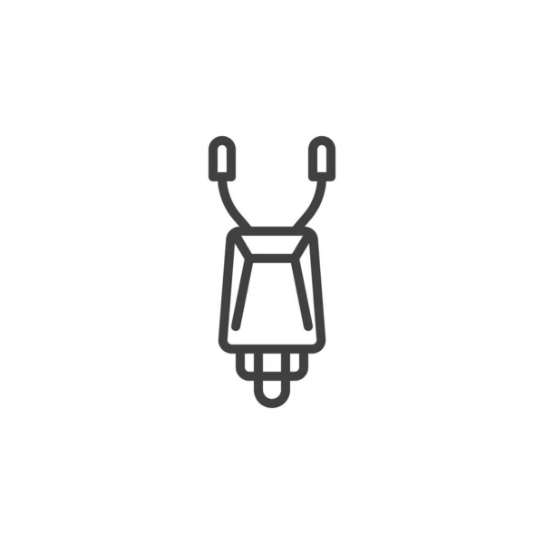 Kruiwagen lijn pictogram — Stockvector