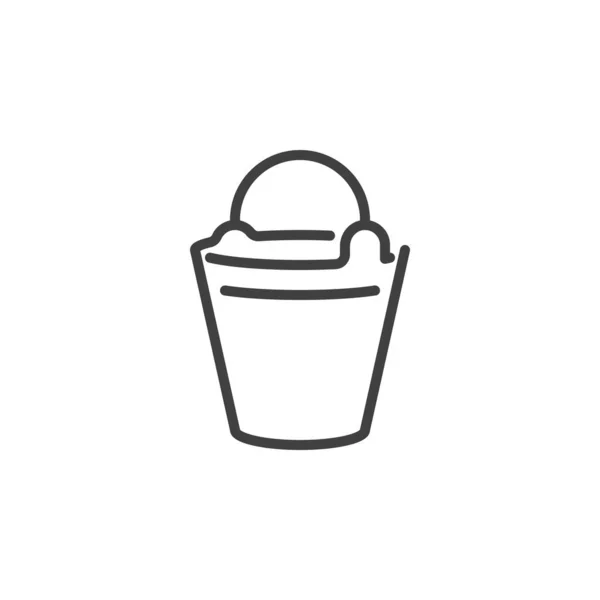 Bucket line icon — Stock Vector