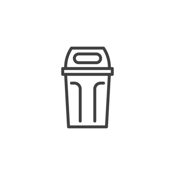 Reciclaje bin línea icono — Vector de stock