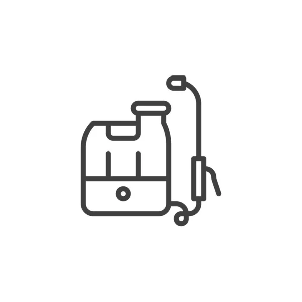 Icône de ligne de pulvérisateur de sac à dos — Image vectorielle