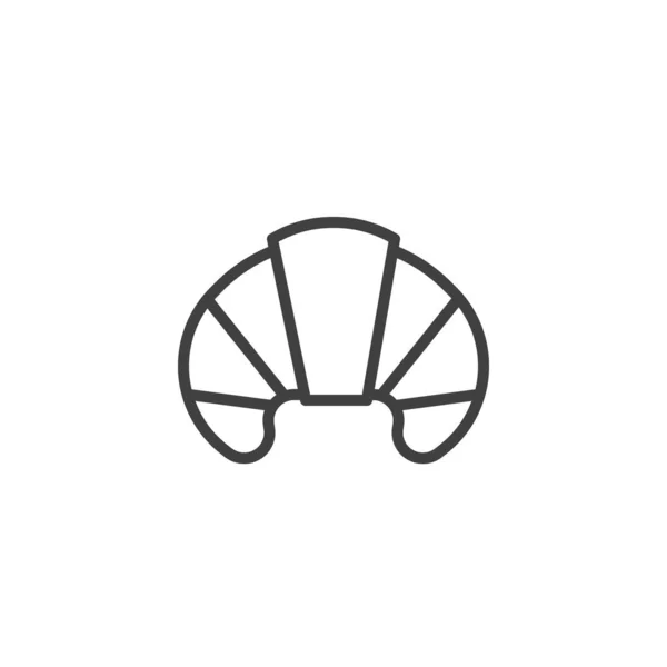 Croissant icono de línea — Archivo Imágenes Vectoriales