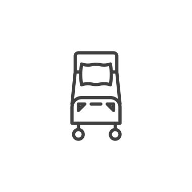 hastane yatak satırı simgesi