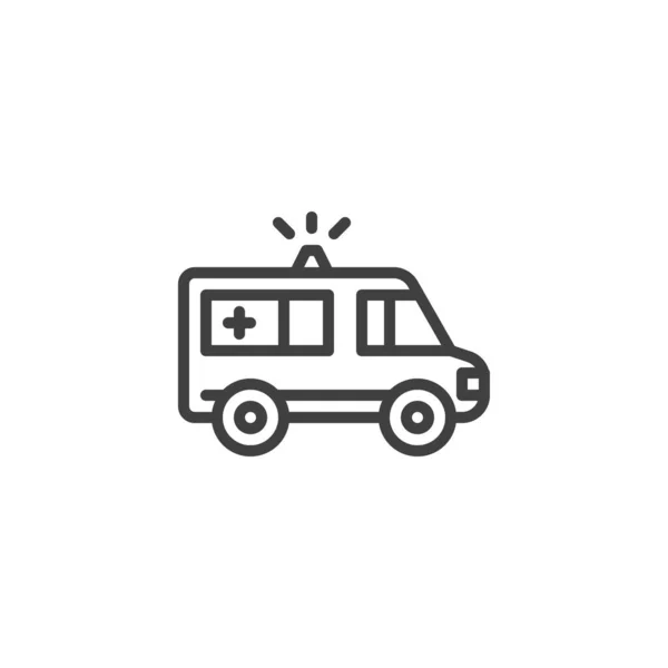 Icône de ligne d'ambulance — Image vectorielle