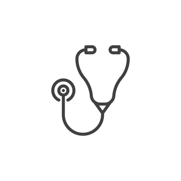 Stethoscope line icon — Stock Vector