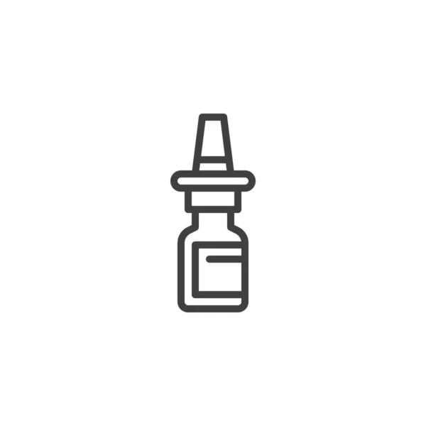 Nasal spray line icon — Stock Vector