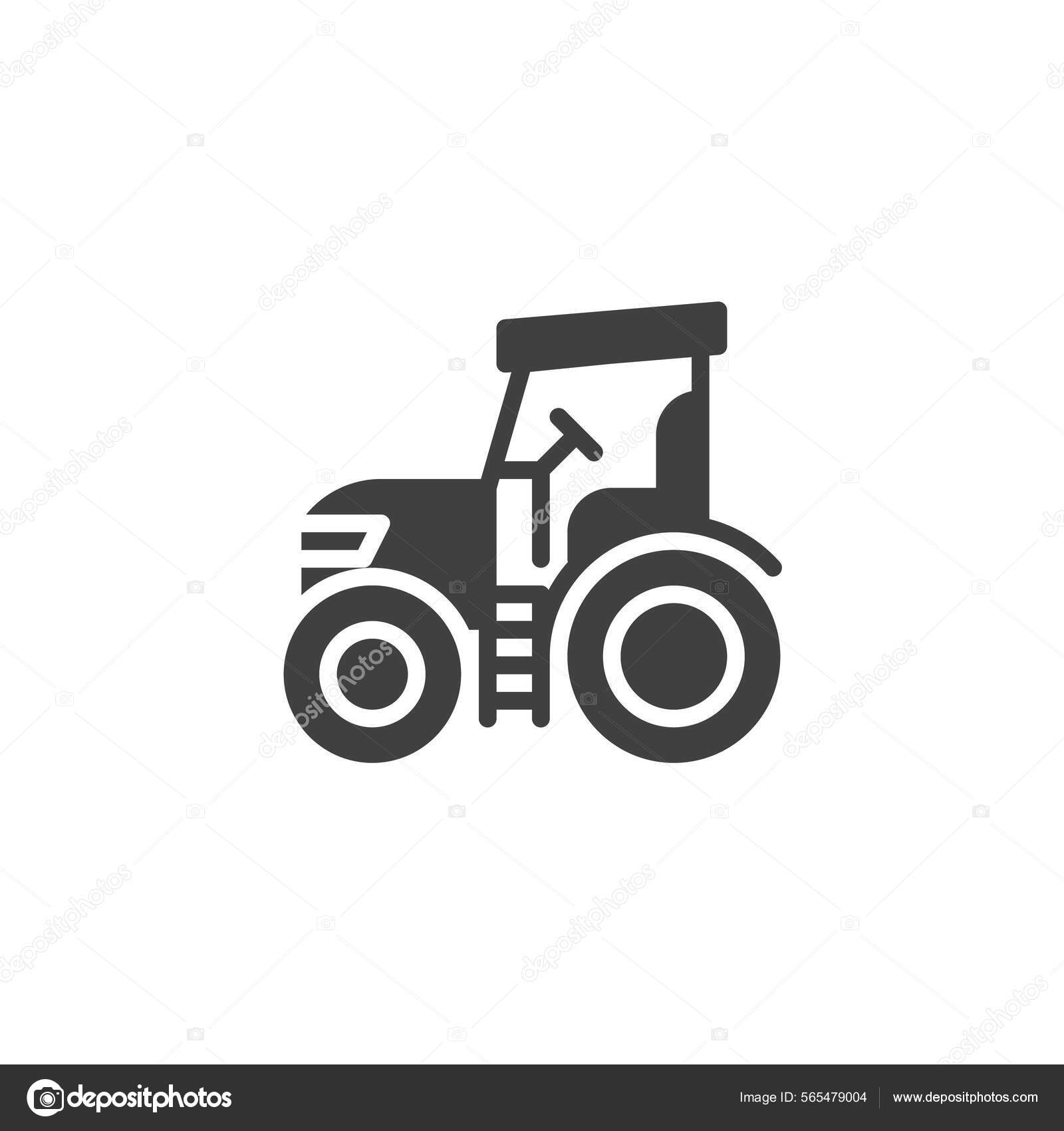 Ícone do vector trator agrícola Vetor de ©avicons 565479004, image size:1600x1700